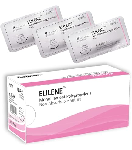 HTI Training Suture Thread – 2-0 Silk Sterile With Needle, Box Of